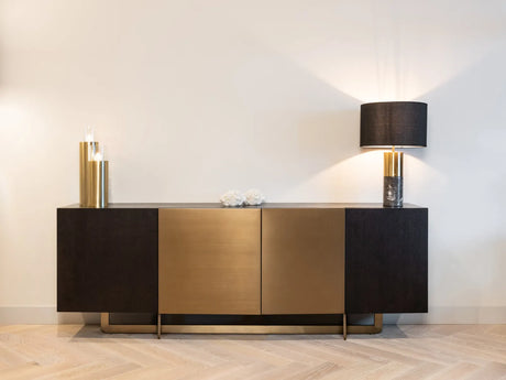 Sideboard Alexander Jones Dax aus Eichenfurnier in charcoal, 220x45,5x80 cm von Richmond Interiors – Produktbild 7