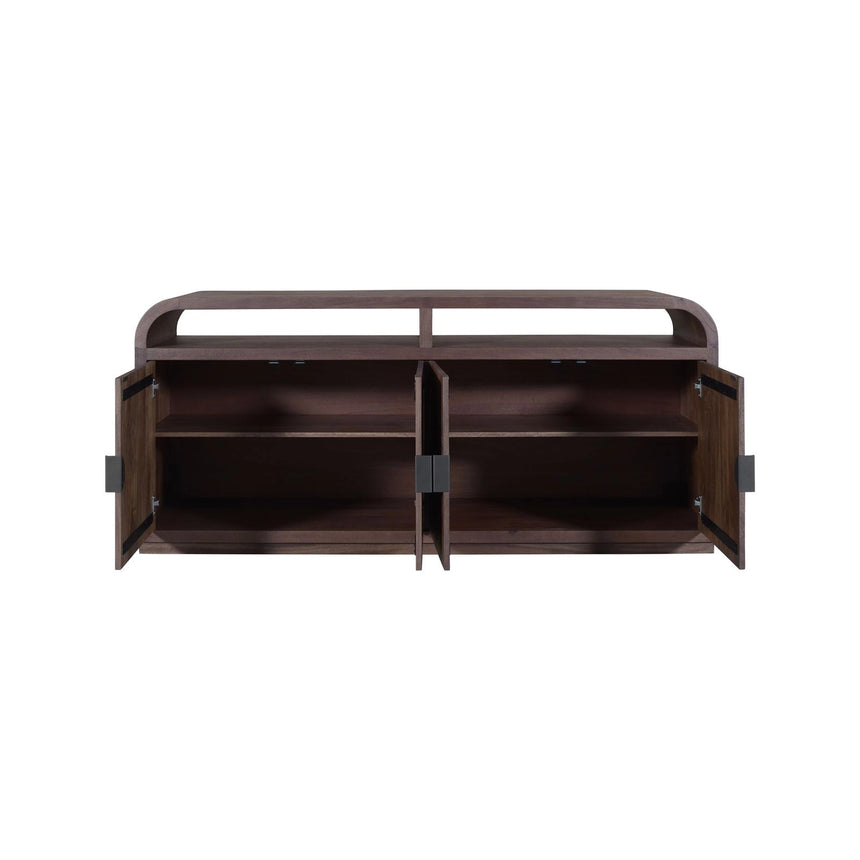 Sideboard Baldwin aus Mangoholz mit 4 Türen in spicebrown, 180x45x80 cm von Richmond Interiors – Bild 3