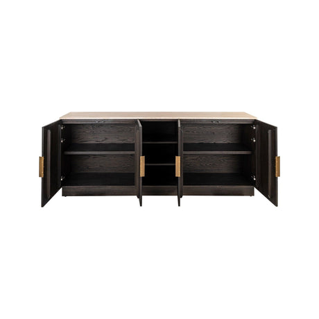Sideboard Claremont braun mit 4-Türen und 2-Regalen, 225x46 cm von Richmond Interiors – Produktbild 3
