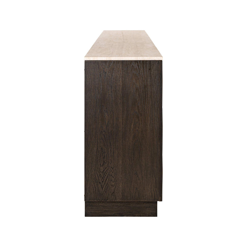 Sideboard Claremont braun mit 4-Türen und 2-Regalen, 225x46 cm von Richmond Interiors – Produktbild 4
