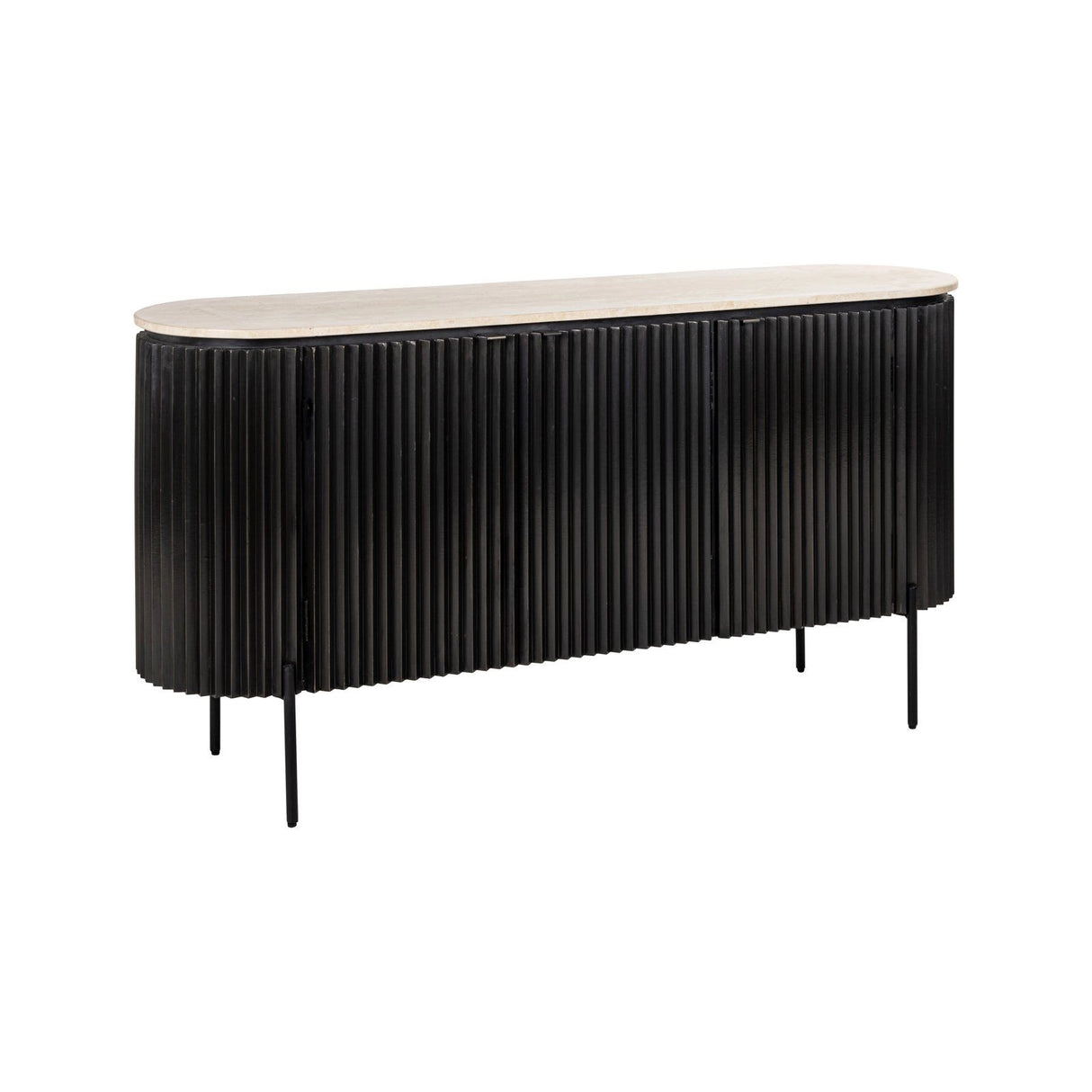 Sideboard Hampton in dark brown, 160x40x82 cm von Richmond Interiors – Produktbild 1