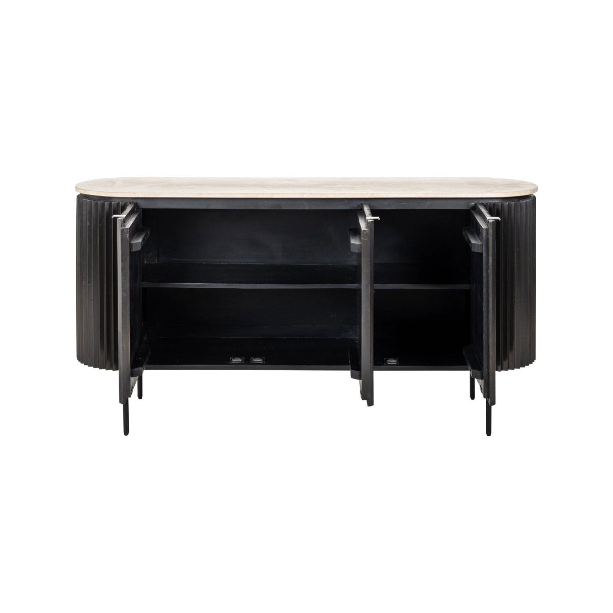 Sideboard Hampton in dark brown, 160x40x82 cm von Richmond Interiors – Produktbild 4