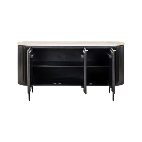 Sideboard Hampton in dark brown, 160x40x82 cm von Richmond Interiors – Produktbild 4