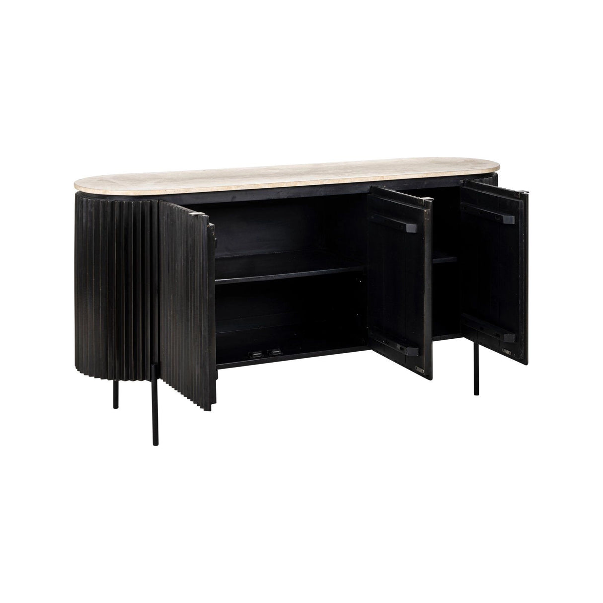 Sideboard Hampton in dark brown, 160x40x82 cm von Richmond Interiors – Produktbild 5