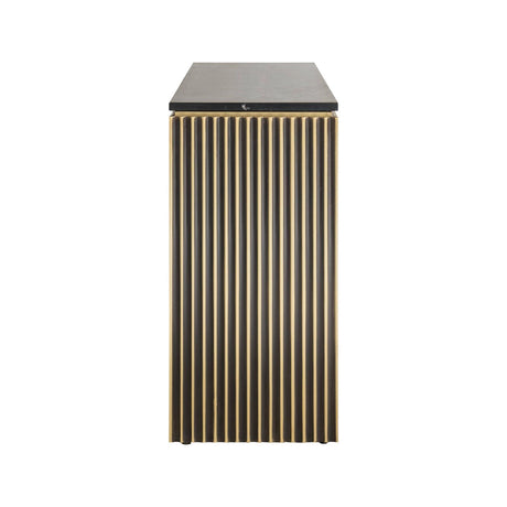 Sideboard Les Arcs aus Marmor mit Messingbeschlägen in brushed gold, 160x40x81 cm von Richmond Interiors – Produktbild 2