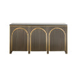 Sideboard Les Arcs aus Marmor mit Messingbeschlägen in brushed gold, 160x40x81 cm von Richmond Interiors – Produktbild 3