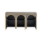 Sideboard Les Arcs aus Marmor mit Messingbeschlägen in brushed gold, 160x40x81 cm von Richmond Interiors – Produktbild 4