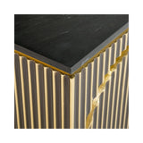 Sideboard Les Arcs aus Marmor mit Messingbeschlägen in brushed gold, 160x40x81 cm von Richmond Interiors – Produktbild 5