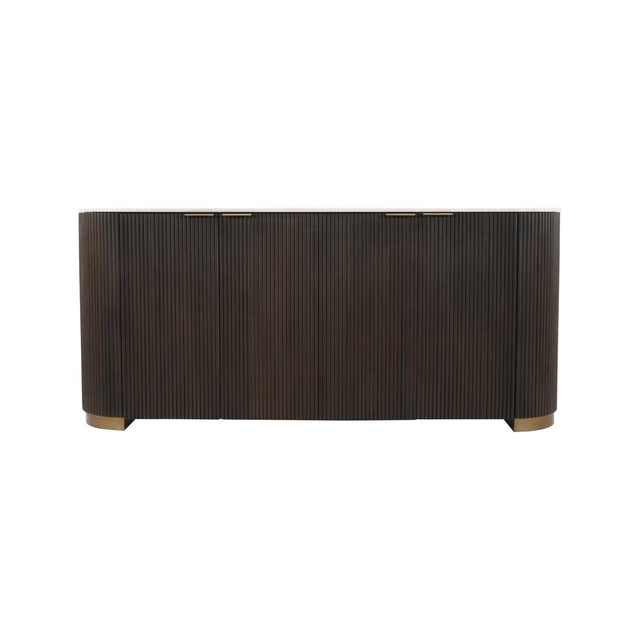 Sideboard Mayfield aus Mangoholz und Marmor in dunkelbraun, 180x42x80 cm von Richmond Interiors – Produktbild 2