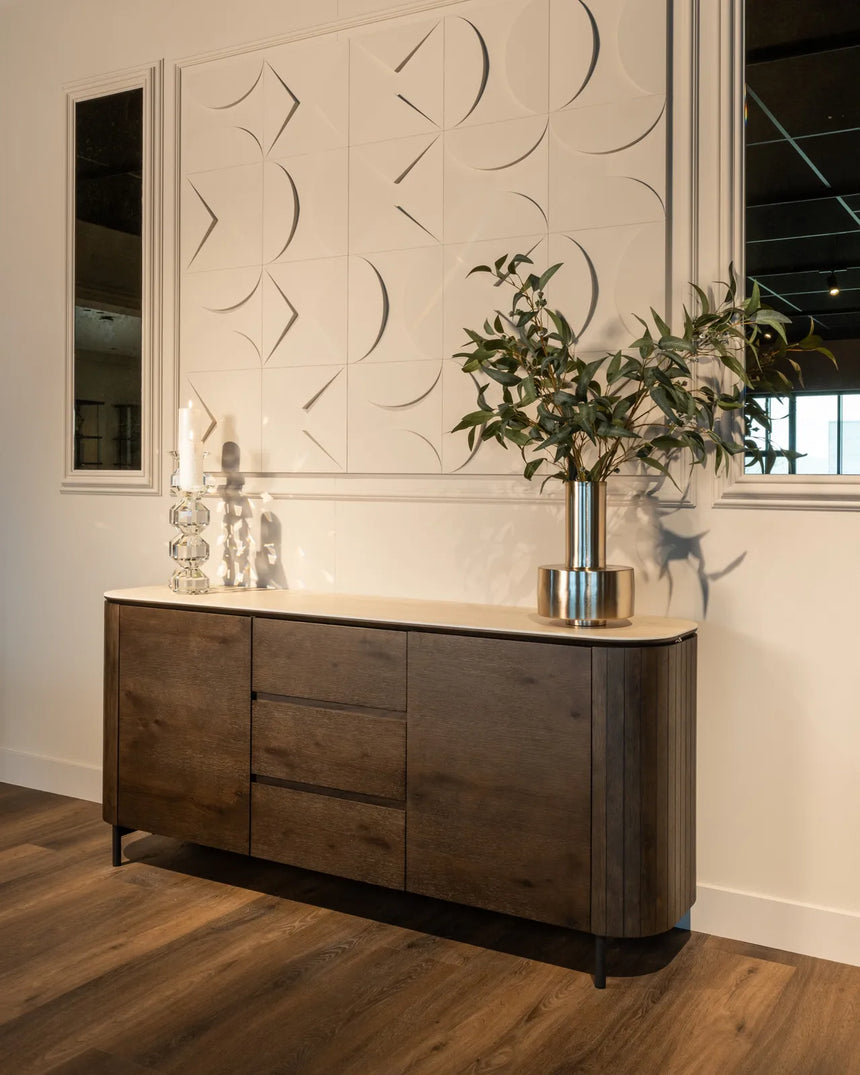 Sideboard Ritz aus Eichenfurnier in dunkelbraun, 179,5x44,5x80 cm von Richmond Interiors – Produktbild 13