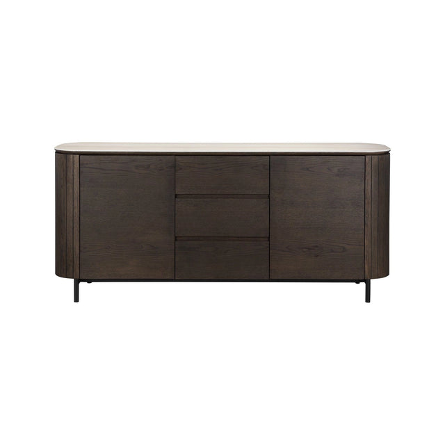 Sideboard Ritz aus Eichenfurnier in dunkelbraun, 179,5x44,5x80 cm von Richmond Interiors – Produktbild 2
