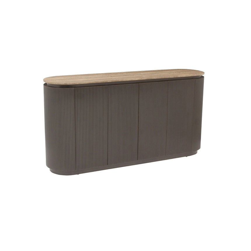 Sideboard Russo 4-Türer in dunkelbraun, 160x40x82 cm von Richmond Interiors – Produktbild 1