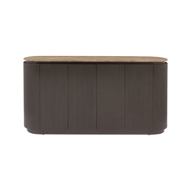 Sideboard Russo 4-Türer in dunkelbraun, 160x40x82 cm von Richmond Interiors – Produktbild 2