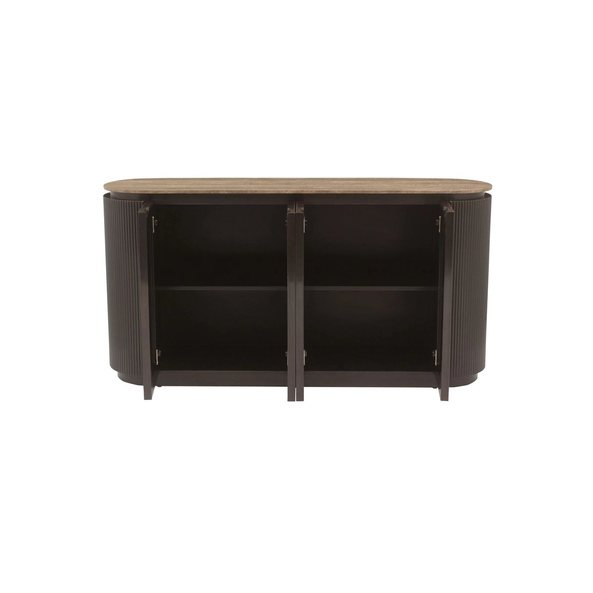 Sideboard Russo 4-Türer in dunkelbraun, 160x40x82 cm von Richmond Interiors – Produktbild 4