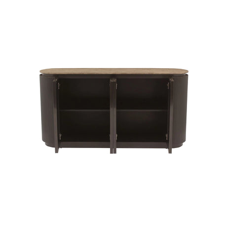 Sideboard Russo 4-Türer in dunkelbraun, 160x40x82 cm von Richmond Interiors – Produktbild 4