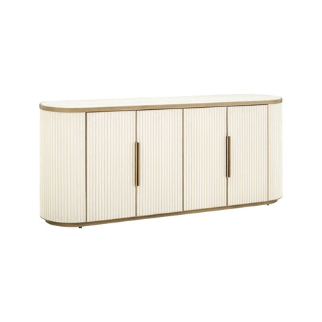 Sideboard Tivoli aus Eichenfurnier und Keramikplatte in weiß, 192x46x80 cm von Richmond Interiors – Produktbild 1