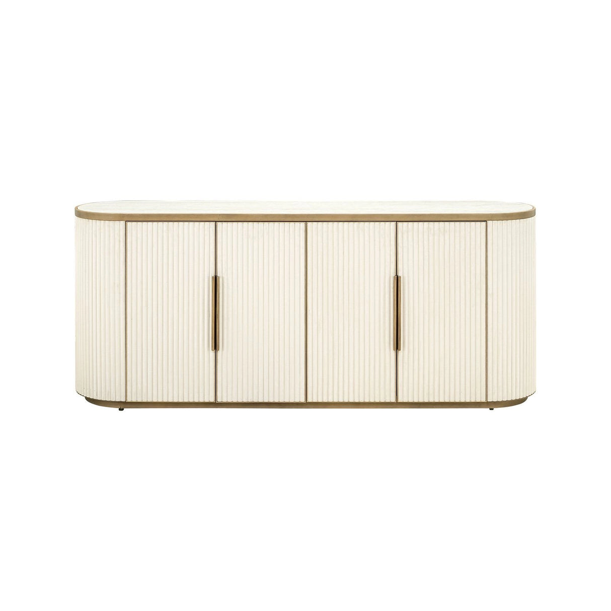 Sideboard Tivoli aus Eichenfurnier und Keramikplatte in weiß, 192x46x80 cm von Richmond Interiors – Produktbild 2