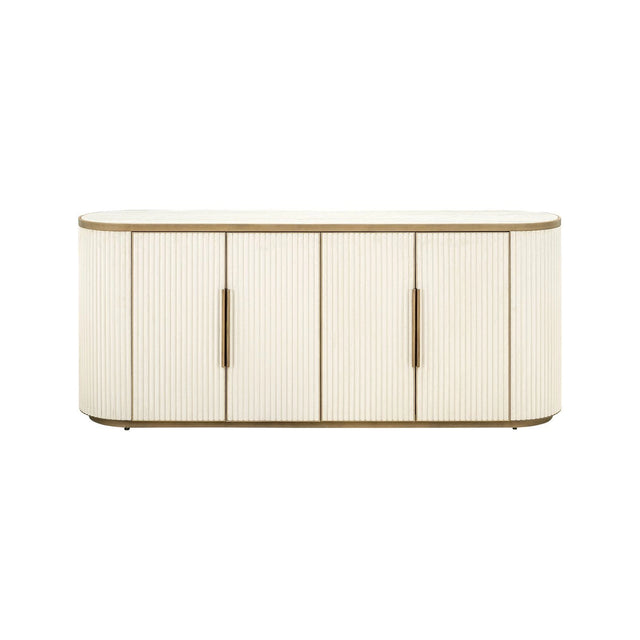 Sideboard Tivoli aus Eichenfurnier und Keramikplatte in weiß, 192x46x80 cm von Richmond Interiors – Produktbild 2