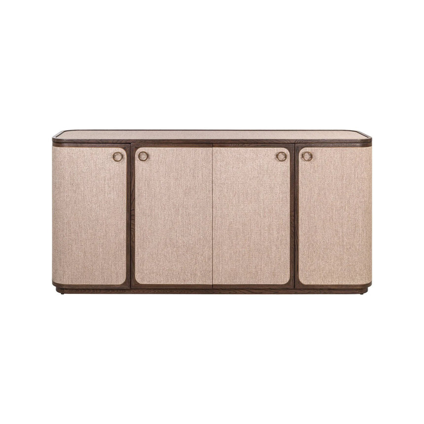 Sideboard Willox aus Eiche und Leinen in beige, 180x45x86 cm von Richmond Interiors – Produktbild 2