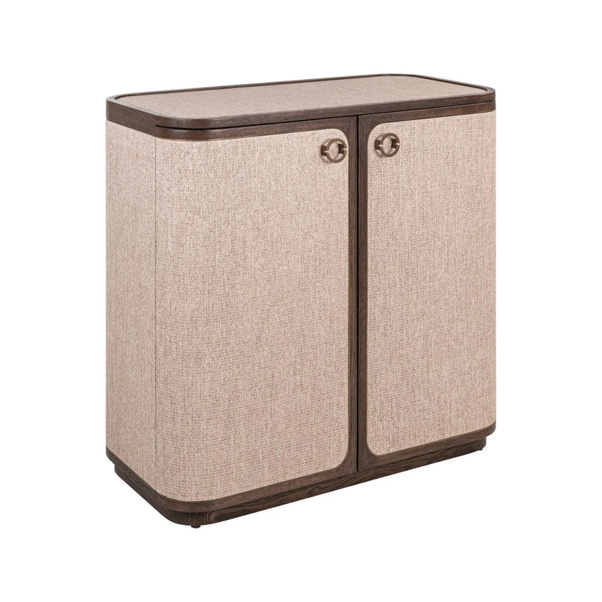 Sideboard Willox aus Eiche und Leinen in beige, 90x45x86 cm von Richmond Interiors – Produktbild 1