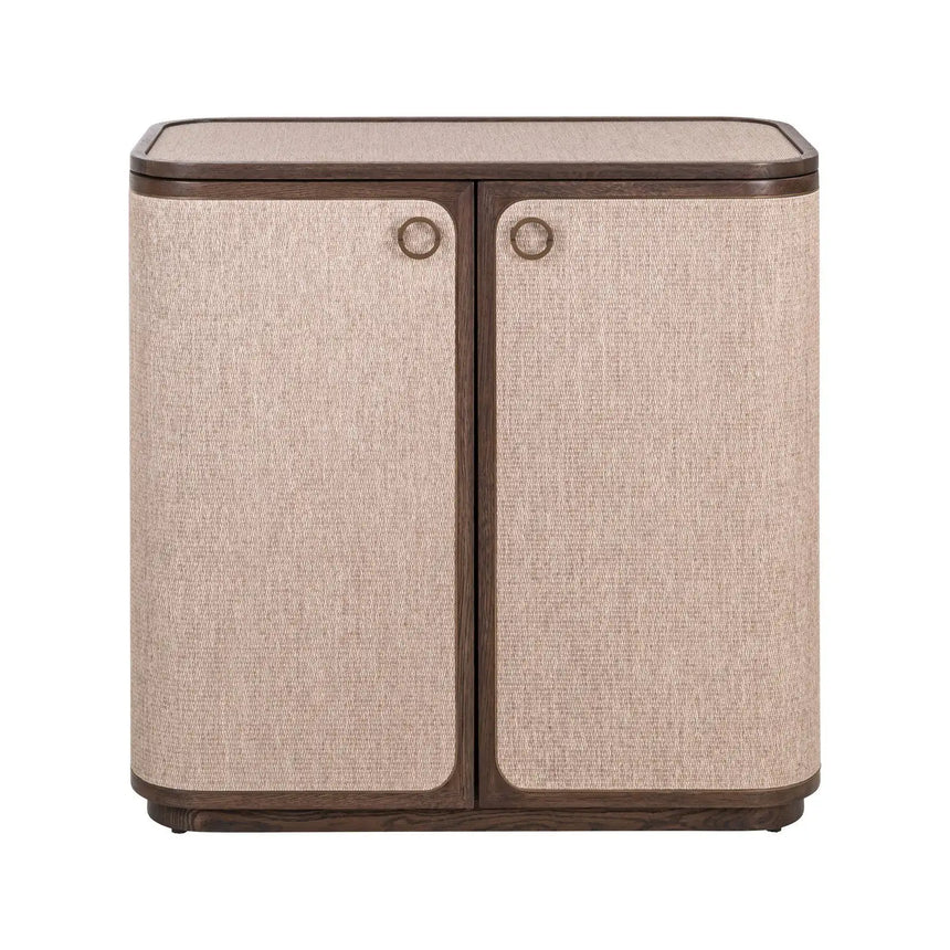 Sideboard Willox aus Eiche und Leinen in beige, 90x45x86 cm von Richmond Interiors – Produktbild 2