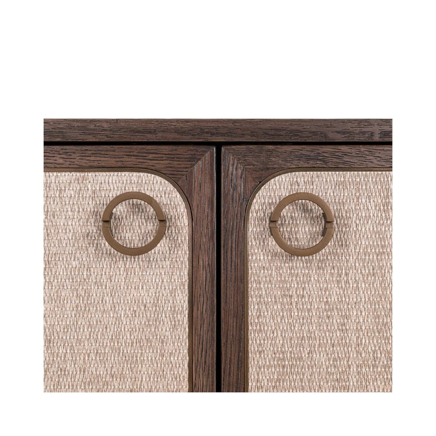 Sideboard Willox aus Eiche und Leinen in beige, 90x45x86 cm von Richmond Interiors – Produktbild 6