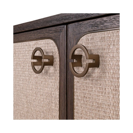 Sideboard Willox aus Eiche und Leinen in beige, 90x45x86 cm von Richmond Interiors – Produktbild 7