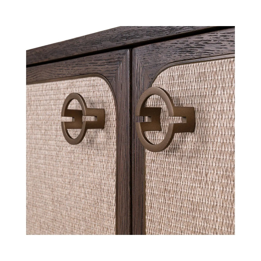 Sideboard Willox aus Eiche und Leinen in beige, 90x45x86 cm von Richmond Interiors – Produktbild 7