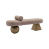 Sitzbank Alexander Jones (Geneva) mit flammhemmendem Bezug in brown tweed, 148x44x43 cm von Richmond Interiors – Bild 1