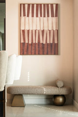 Sitzbank Alexander Jones (Geneva) mit flammhemmendem Bezug in brown tweed, 148x44x43 cm von Richmond Interiors – Bild 2