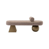 Sitzbank Alexander Jones (Geneva) mit flammhemmendem Bezug in brown tweed, 148x44x43 cm von Richmond Interiors – Bild 3