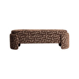 Sitzbank Cupid mit Stauraum in brown labyrinth, 150x46x46 cm von Richmond Interiors – Bild 2