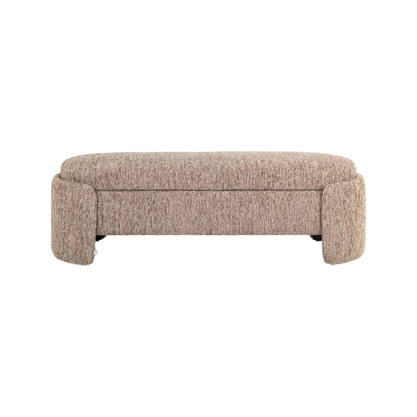 Sitzbank Cupid mit Stauraum in mocca linear, 150x49x47 cm von Richmond Interiors – Bild 2