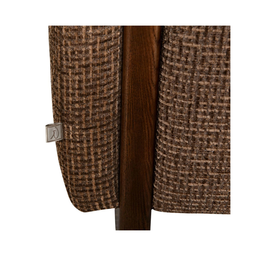 Sitzbank Winslov mit flammhemmendem Bezug in brown blockweave, 152x47x59 cm von Richmond Interiors – Bild 4