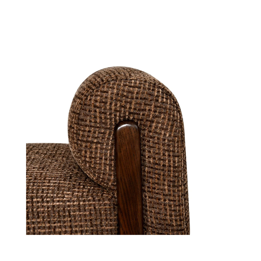 Sitzbank Winslov mit flammhemmendem Bezug in brown blockweave, 152x47x59 cm von Richmond Interiors – Bild 5