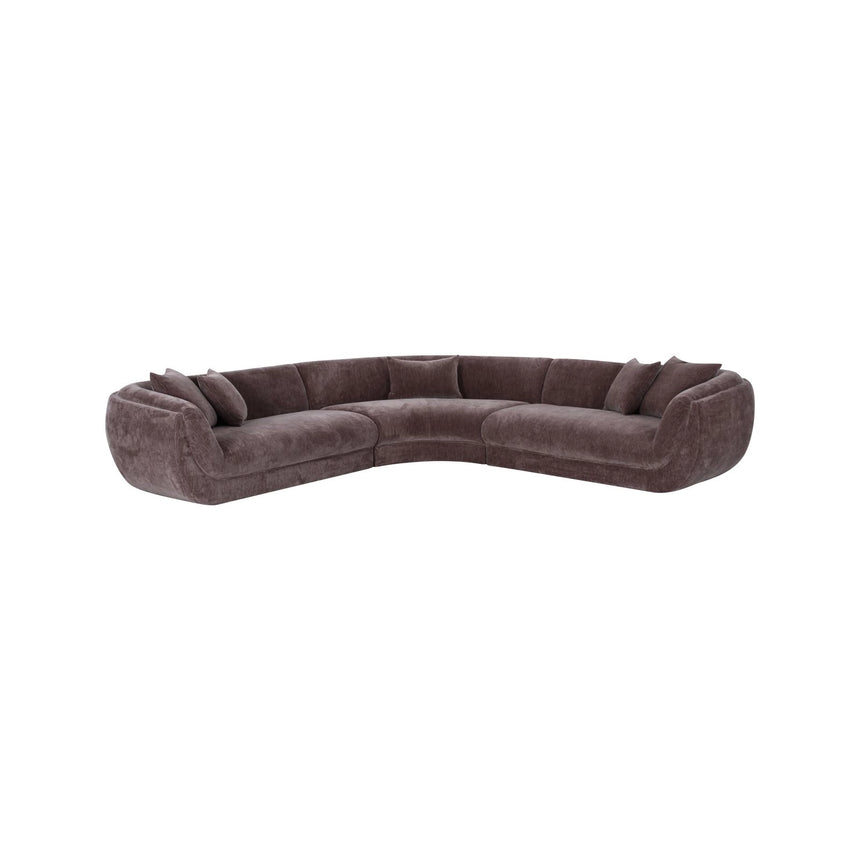 Sofa Gianelle in be straight dark brown, 310x99 cm von Richmond Interiors – Bild 1