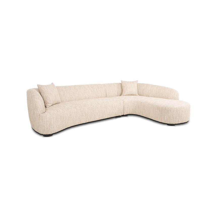 Sofa Pandora mit Chaise Longue rechts, in beige angora, 320x170 cm von Richmond Interiors – Produktbild 1