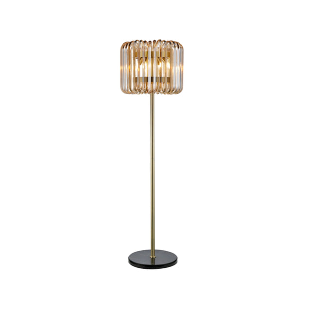 Stehlampe Channa in kupfer aus Marmor und Glas, 49,5x49,5x170 cm von Richmond Interiors – Produktbild 1