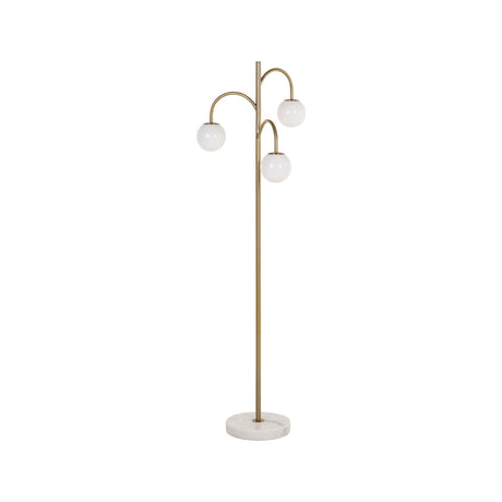 Stehlampe Janou in gold aus Marmor und Eisen, 46x42x155 cm von Richmond Interiors – Produktbild 1