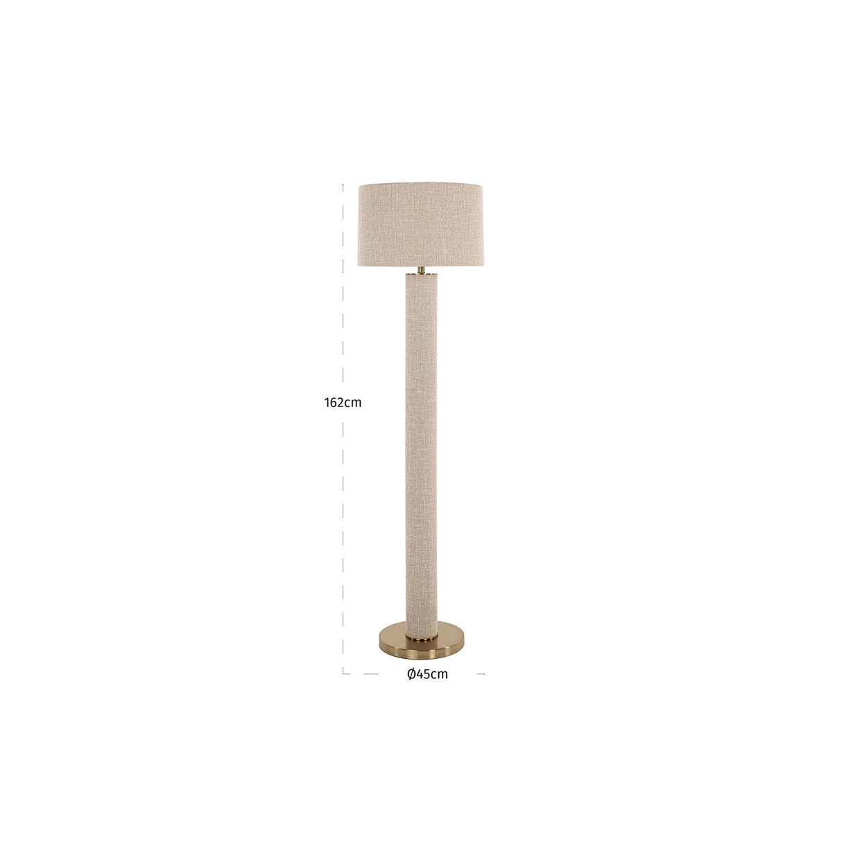 Stehlampe Joline in beige aus Leinen, 45x45x162 cm von Richmond Interiors – Produktbild 3