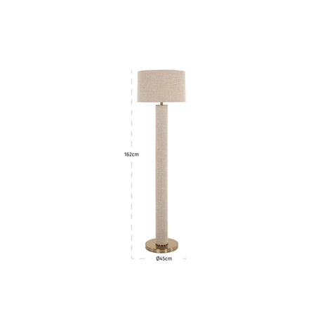 Stehlampe Joline in beige aus Leinen, 45x45x162 cm von Richmond Interiors – Produktbild 3