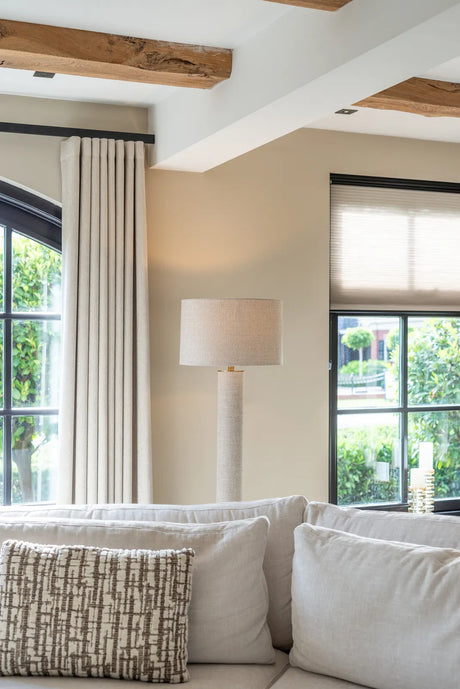 Stehlampe Joline in beige aus Leinen, 45x45x162 cm von Richmond Interiors – Produktbild 5