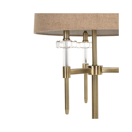 Stehlampe Josie in brushed gold aus Eisen und Kristall, 46x46x161 cm von Richmond Interiors – Produktbild 3