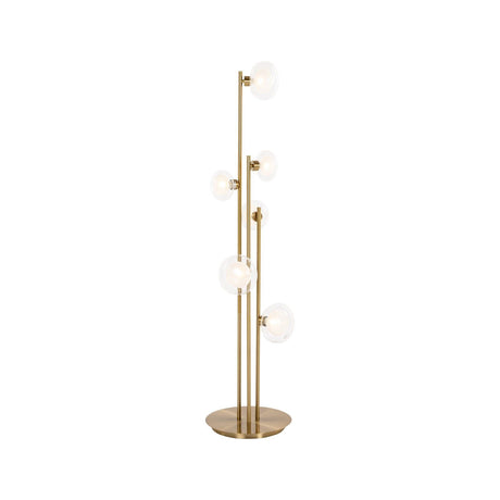 Stehlampe Luva in brushed gold aus Eisen und Glas, 33x33x140 cm von Richmond Interiors – Produktbild 1