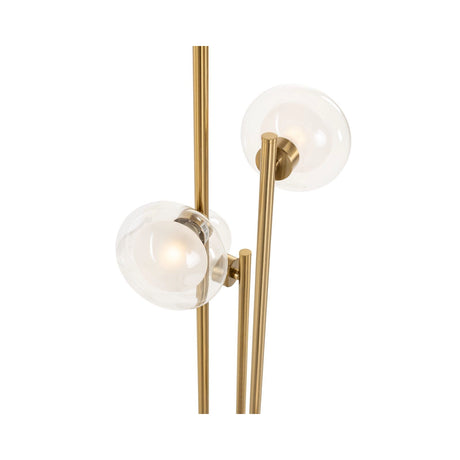 Stehlampe Luva in brushed gold aus Eisen und Glas, 33x33x140 cm von Richmond Interiors – Produktbild 2