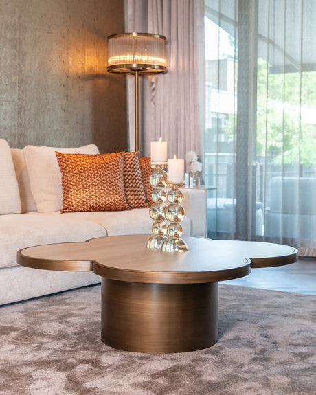 Stehlampe Nadine in kupfer aus Marmor und Eisen, 50x50x180 cm von Richmond Interiors – Produktbild 2