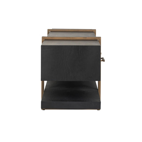 TV-Schrank Cambon aus Eichenfurnier in dark coffee, 240x45x55 cm von Richmond Interiors – Produktbild 3