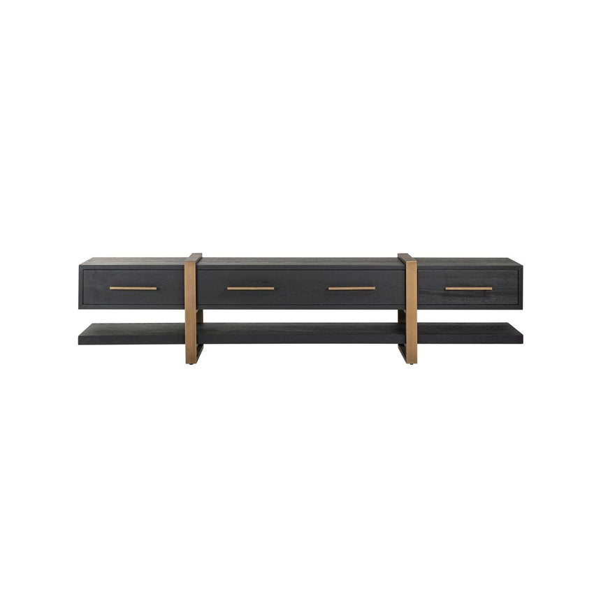 TV-Schrank Cambon aus Eichenfurnier in dark coffee, 240x45x55 cm von Richmond Interiors – Produktbild 4