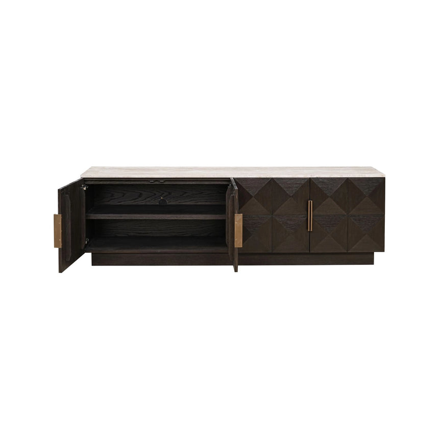 TV-Schrank Claremont in braun, 196x44 cm  von Richmond Interiors – Produktbild 4