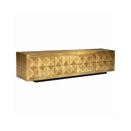 TV-Schrank Collada mit Messing-Verkleidung in brushed gold, 220x40x50 cm von Richmond Interiors – Produktbild 1